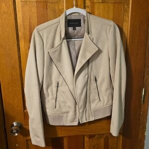 Banana Republic Cream Blazer with Zippered Pockets